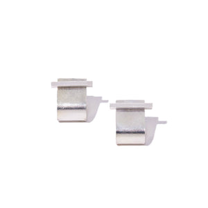 Simple huggie earrings in sterling silver with alternative stud component by mulxiply