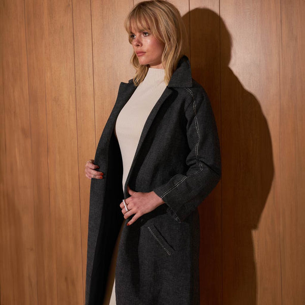 The Stitch Jacket - Black + White | MULXIPLY