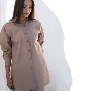The perfect button down in the ideal neutral by Neba for Mulxiply.