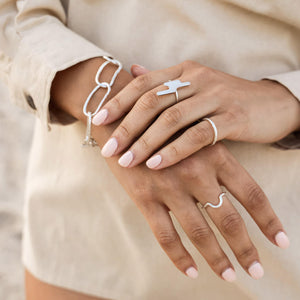 Tiny, feminine stacking rings by Mulxiply