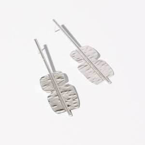 Sterling Silver statement earrings inspired by stacking rocks by Mulxiply