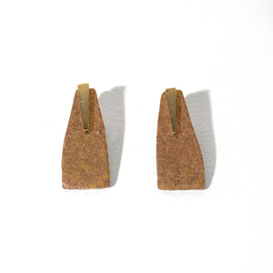 Terracotta Pillar Convertible Earrings by Campfire Pottery and Mulxiply. Handmade in Maine.