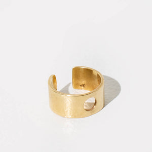 Minimal Circle Ring in brass. Handmade in Maine.
