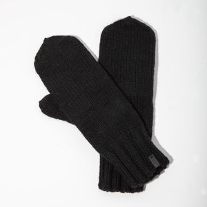 Cozy soft mittens in black by Dinadi for Mulxipy.