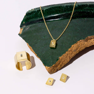 The Granule Collection of jewelry in Brass and Sterling Silver by Mulxiply