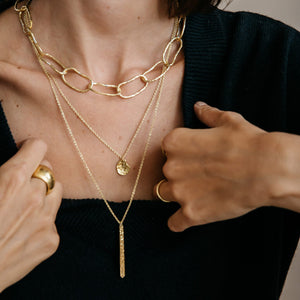 Ethically made jewelry in brass and sterling silver. Ideal for layering.