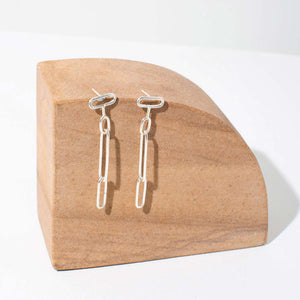 Elegant and modern sterling silver earrings by MULXIPLY.