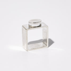 Square band ring in Sterling Silver by Mulxiply
