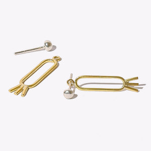 Everyday earrings by Mulxiply in Brass and Sterling Silver