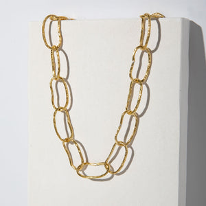 Bold, chunky chain necklace made by hand.