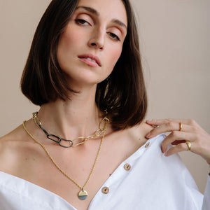 On-trend chain necklace made that make a statement without saying a word.