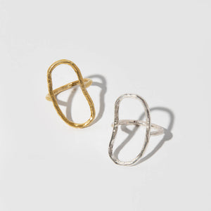 Organic, pool-shaped rings ready to add to your slow fashion wardrobe.