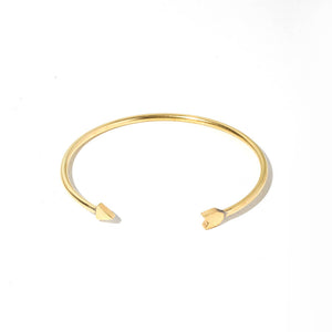 Arrow Strand Cuff Bracelet in Brass for the adventurer within made by fair trade artisans by Mulxiply