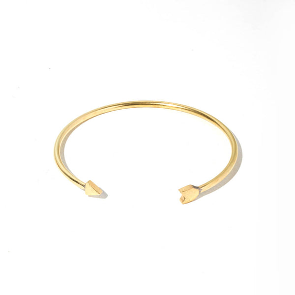 Gold Plated Arrow Cord Bracelet