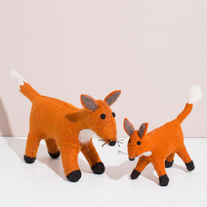 MULXIPLY Hand Felted Fox Duo Stuffed Animals