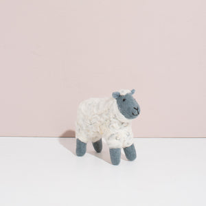 MULXIPLY Hand Felted Grey Sheep - Small Stuffed Animal