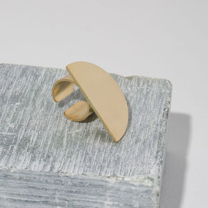 Ethically hand forged brass adjustable ring  by MULXIPLY