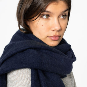 Cashmere Felted Scarf - Space Blue