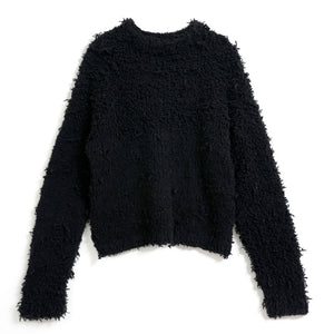 Unique black cashmere sweater made by Dinadi for Mulxiply