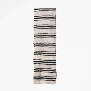 Long chunky neutral scarf.