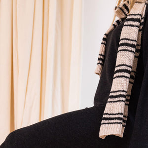 Neutral handmade scarves for winter