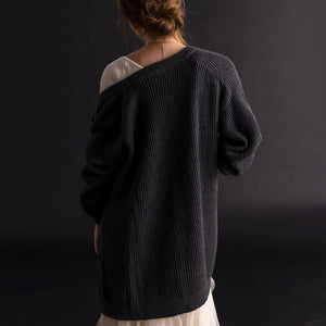 Oversized cardigan. Ethically crafted sweaters