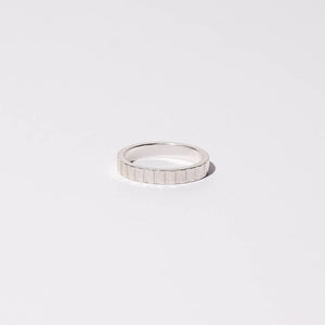 Simple Sterling Silver Band with lines etched by Mulxiply