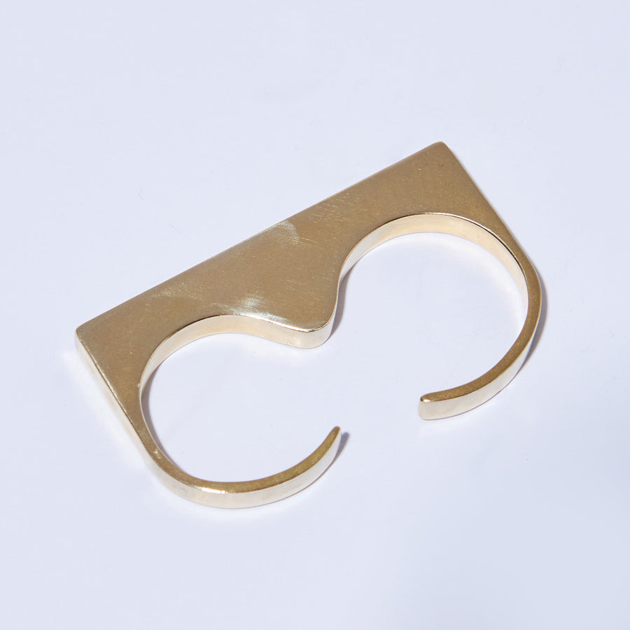 Double Cuff Two Finger Ring by Mulxiply