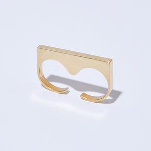 Bridge-style, double finger cuff ring by Mulxiply