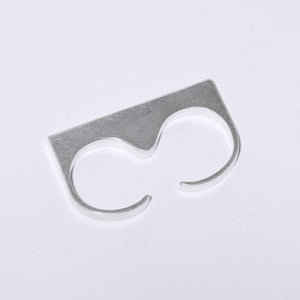 Solid Double Cuff Ring in Sterling Silve