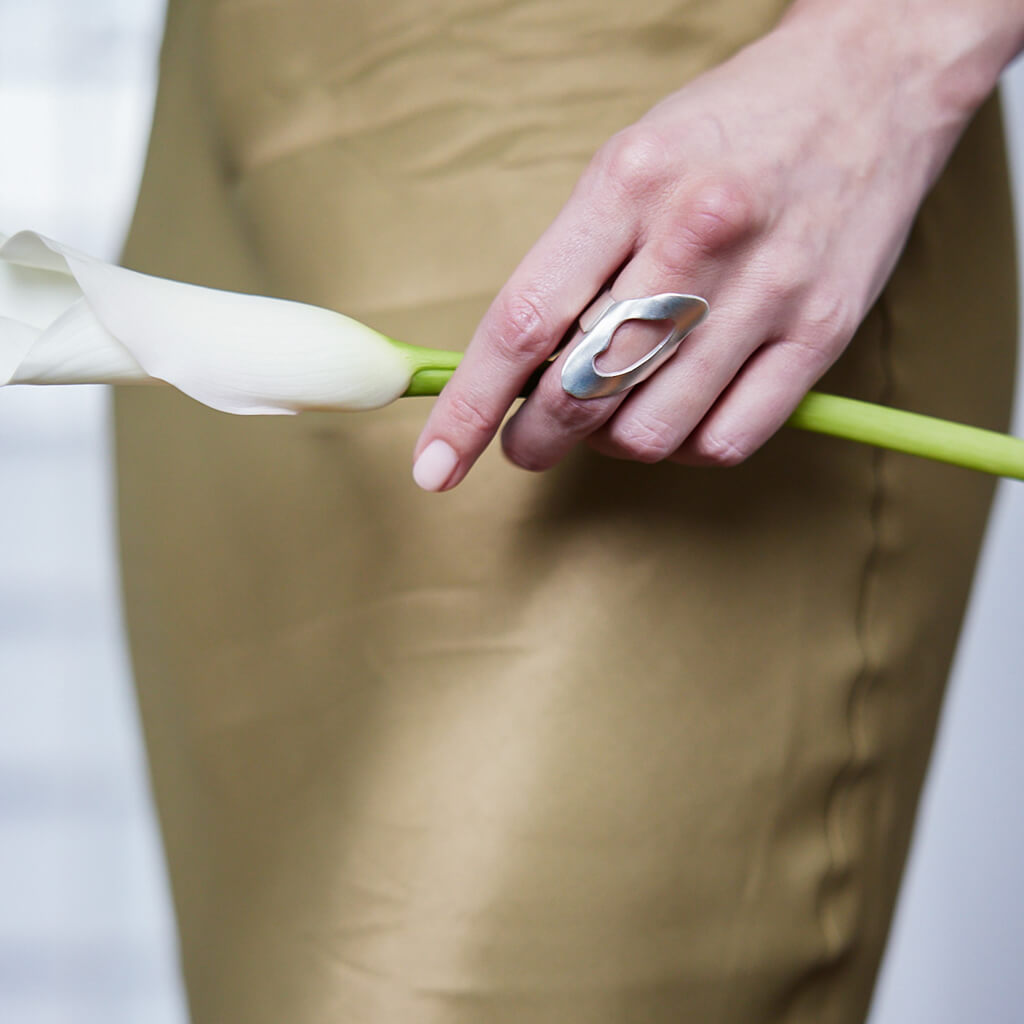 Canyon Adjustable Statement Ring - Sterling Silver