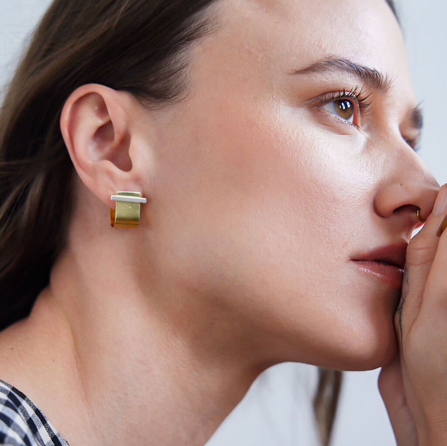 Removable stud huggie earrings by Mulxiply