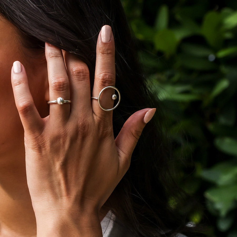 MULXIPLY Ripple Adjustable Ring - Sterling Silver