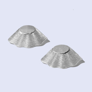 Sterling Silver Fan Earrings. Japanese inspired, moden-design.