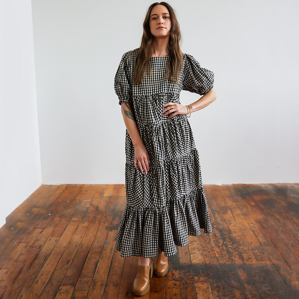 Tiered Gingham Ruffle Dress Tiered Gingham Ruffle Dress