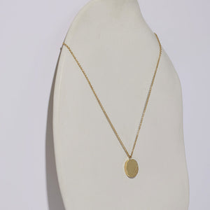 Kintsugi Round Charm Necklace in cracks by mulxiply in brass