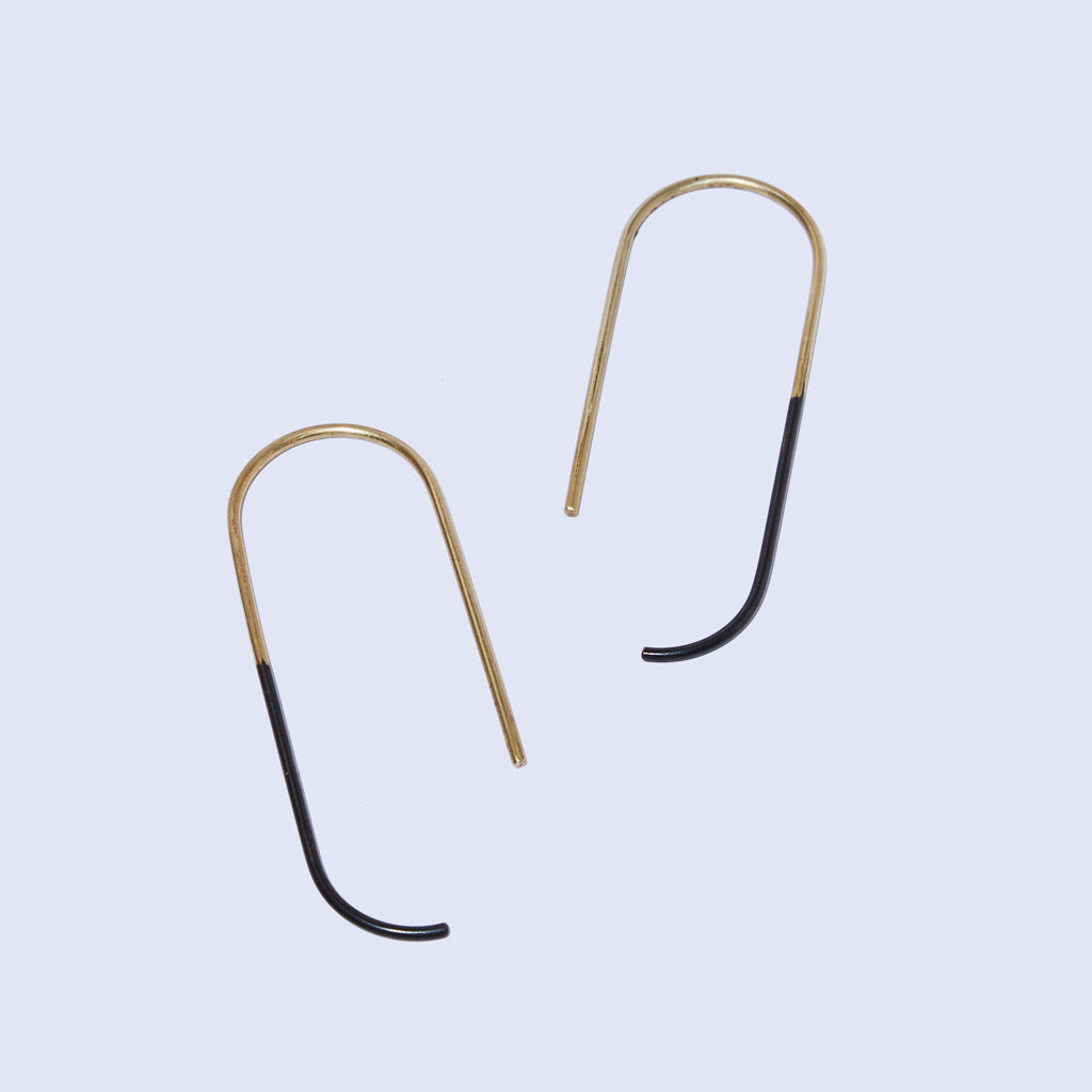 Loop Hook Statement Earrings in Ombre by Mulxiply