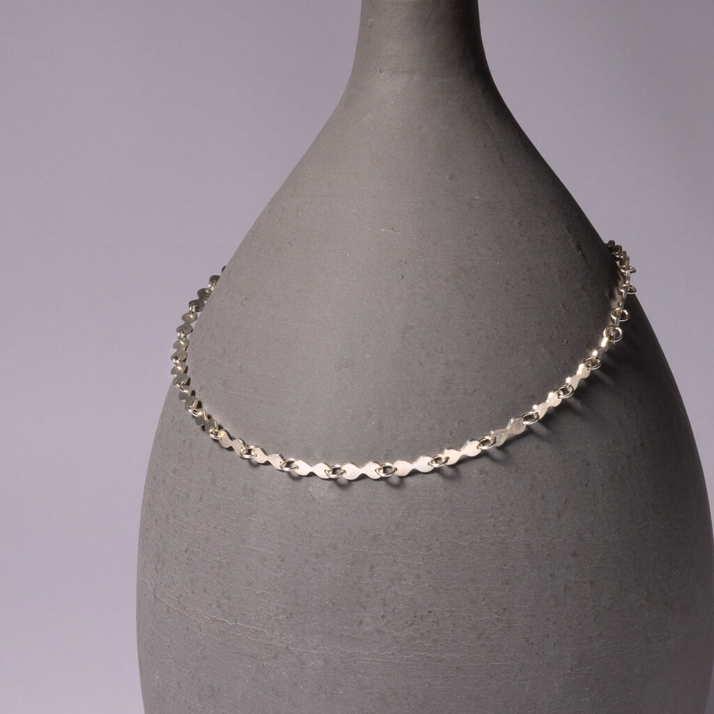 Simple circle chain layering necklace. 