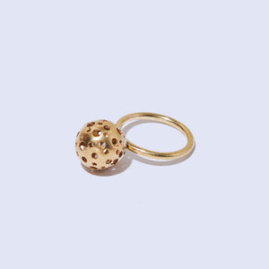 Moon Orb Ring - Brass