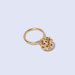 Moon Orb Ring - Brass