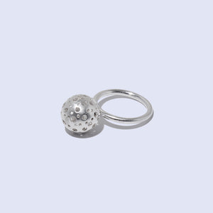 Moon Orb Ring - Sterling Silver