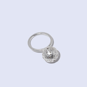 Moon Orb Ring - Sterling Silver