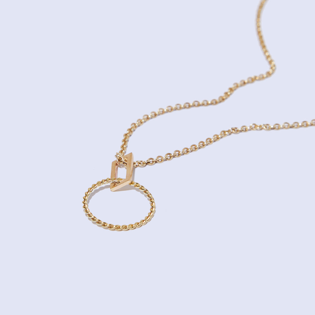 Dainty layering necklaces by Mulxiply in Brass and Sterling Silver