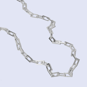Handmade, square chain necklace by mulxiply. Made in Nepal.