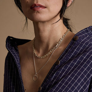 Sterling layering necklace by Mulxiply.