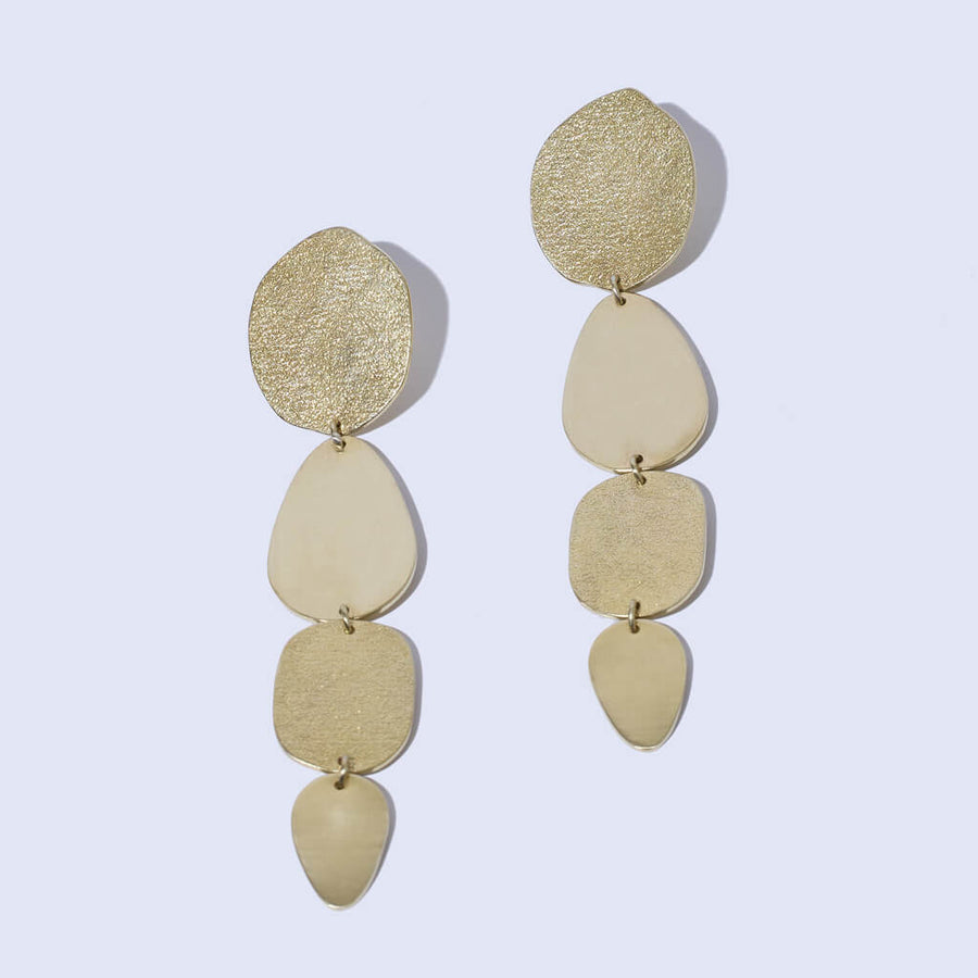 Dangle Earrings by Mulxiply with organic shapes.