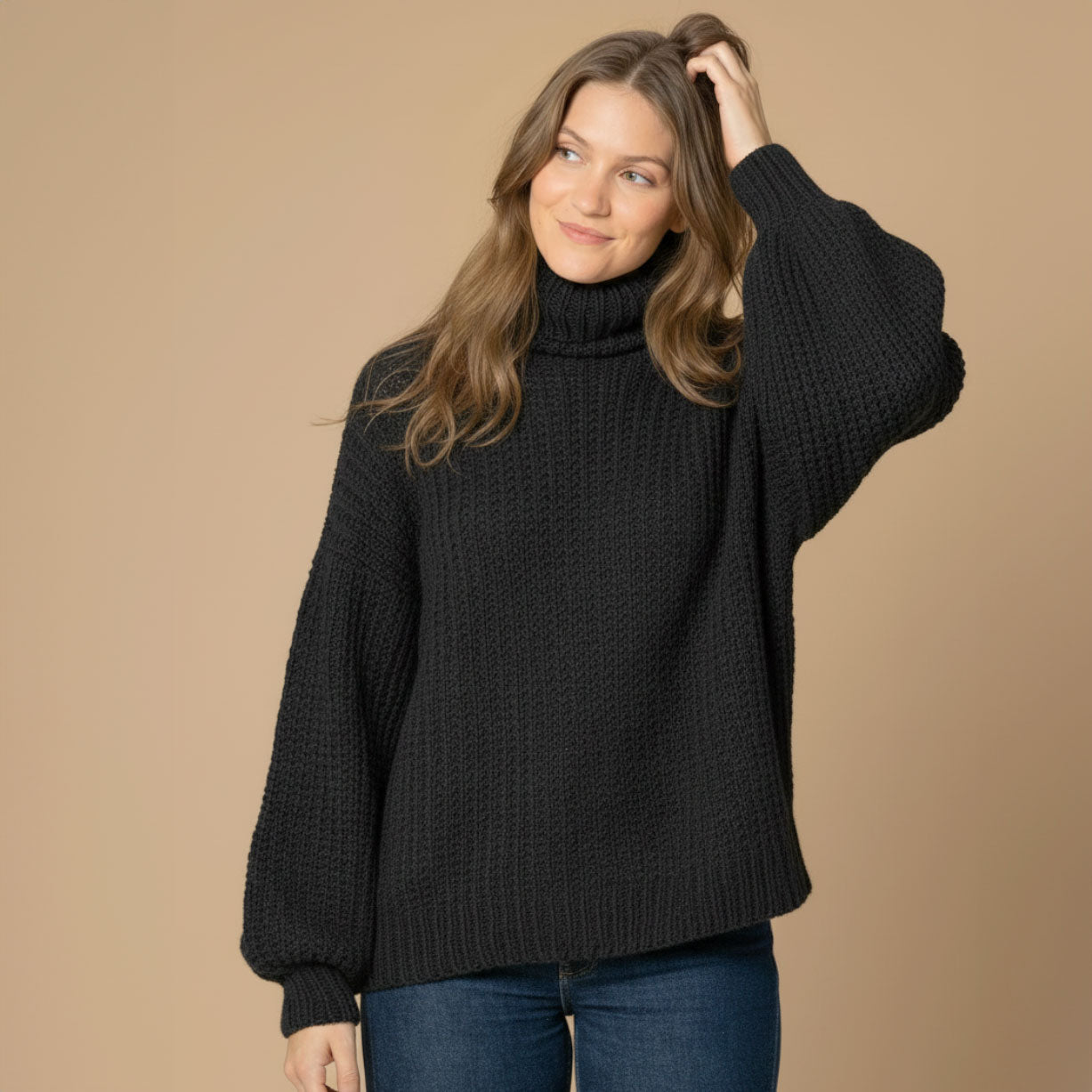 Chunky Turtleneck Sweater - Ethically Made Fashion by MULXIPLY
