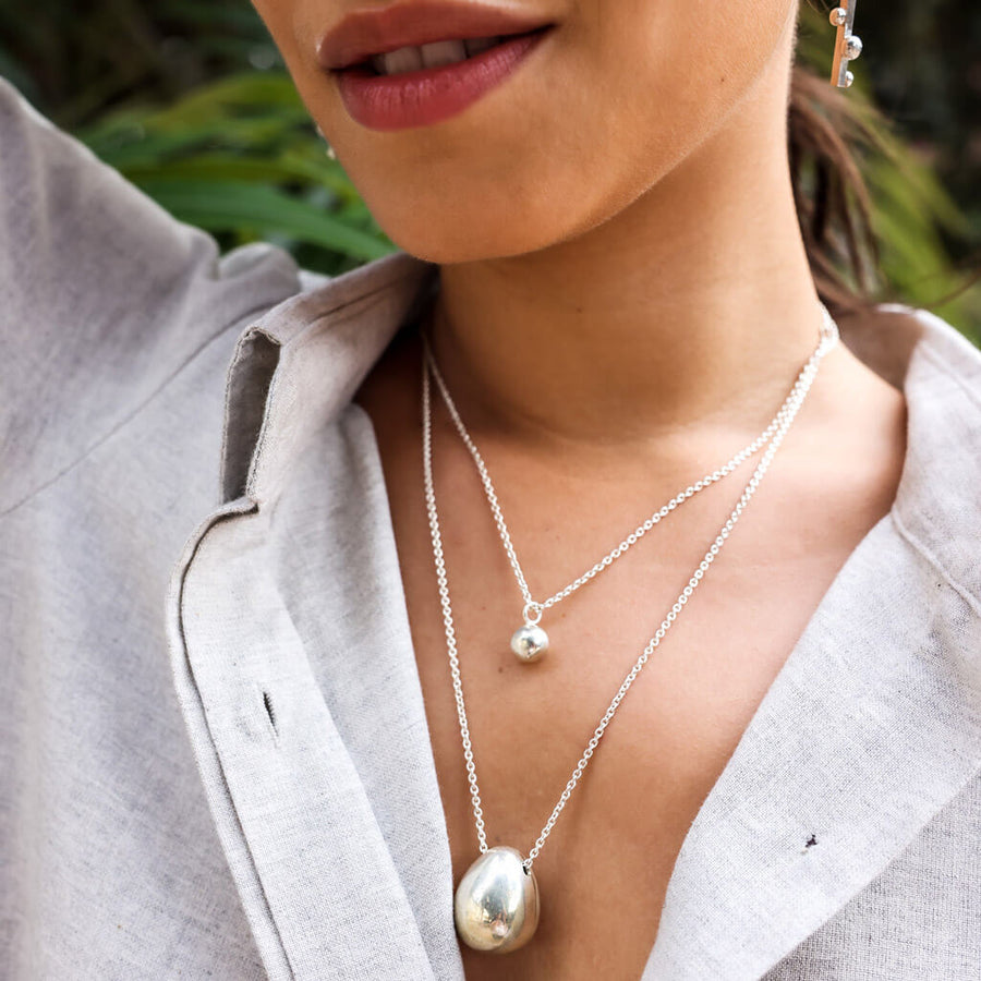 MULXIPLY Rain Droplet Necklace - Sterling Silver