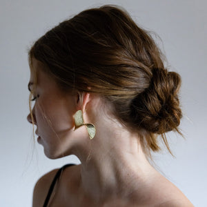 Lyrically inspired statement earrings, ethically crafted by Nepal