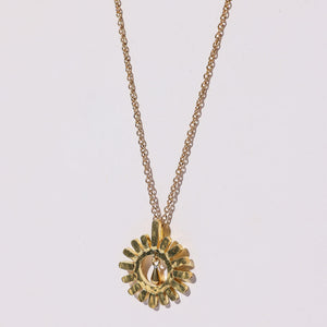 Drops of Sunshine Charm Necklace in Brass by Mulxiply